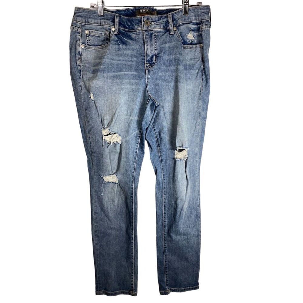 Torrid Distressed Vintage Stretch Boyfriend Jeans size 12 regular